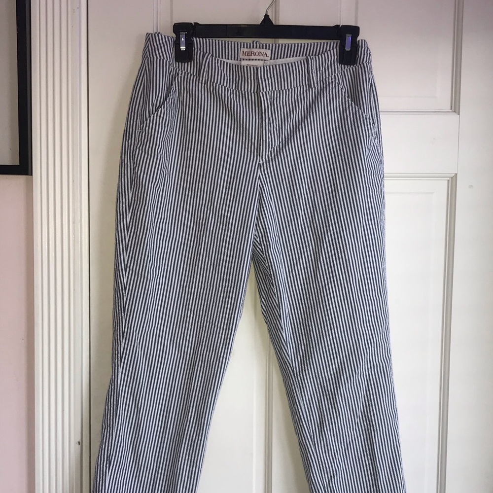 Thrifted striped dress pants